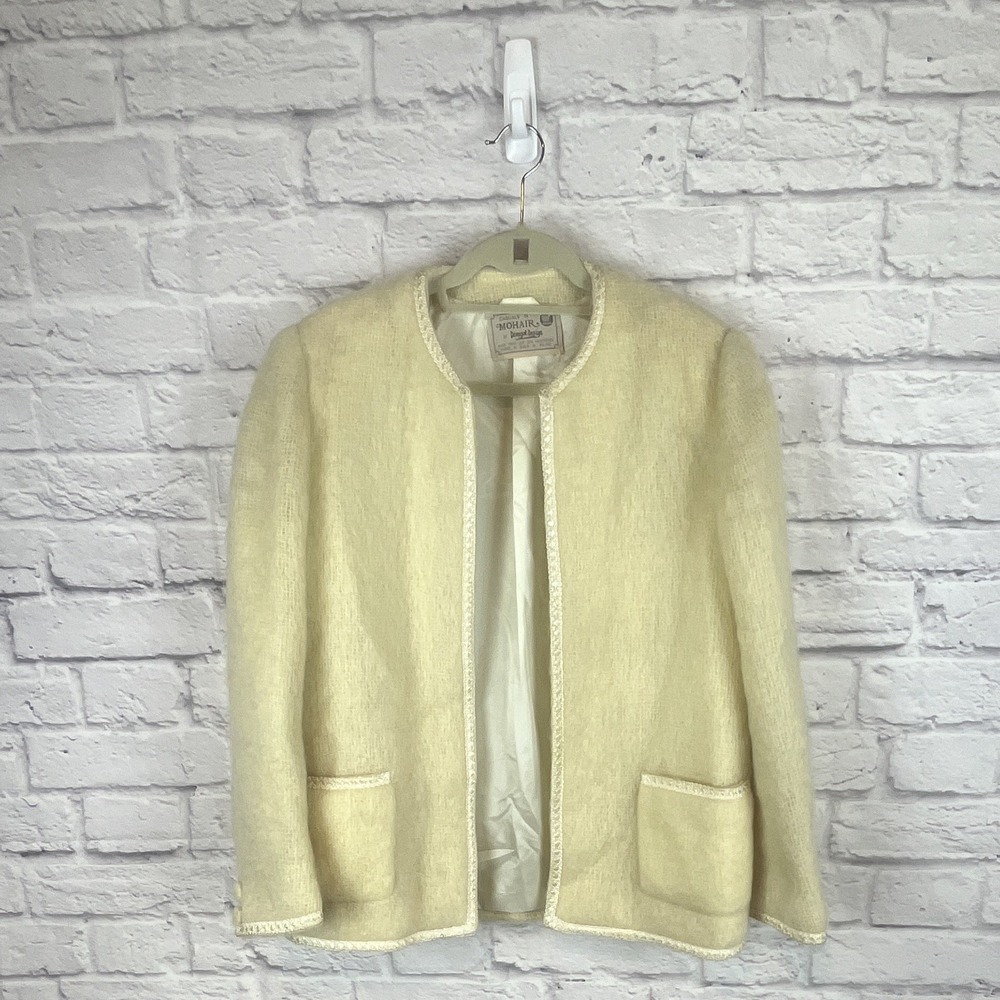 VTG Donegal Design Handwoven Irish  Mohair Wool Blazer Heritage Old Money READ